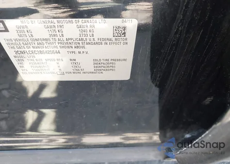 2011 Chevrolet Equinox Ls из США, поврежденный, VIN 2CNFLCEC3B6425644